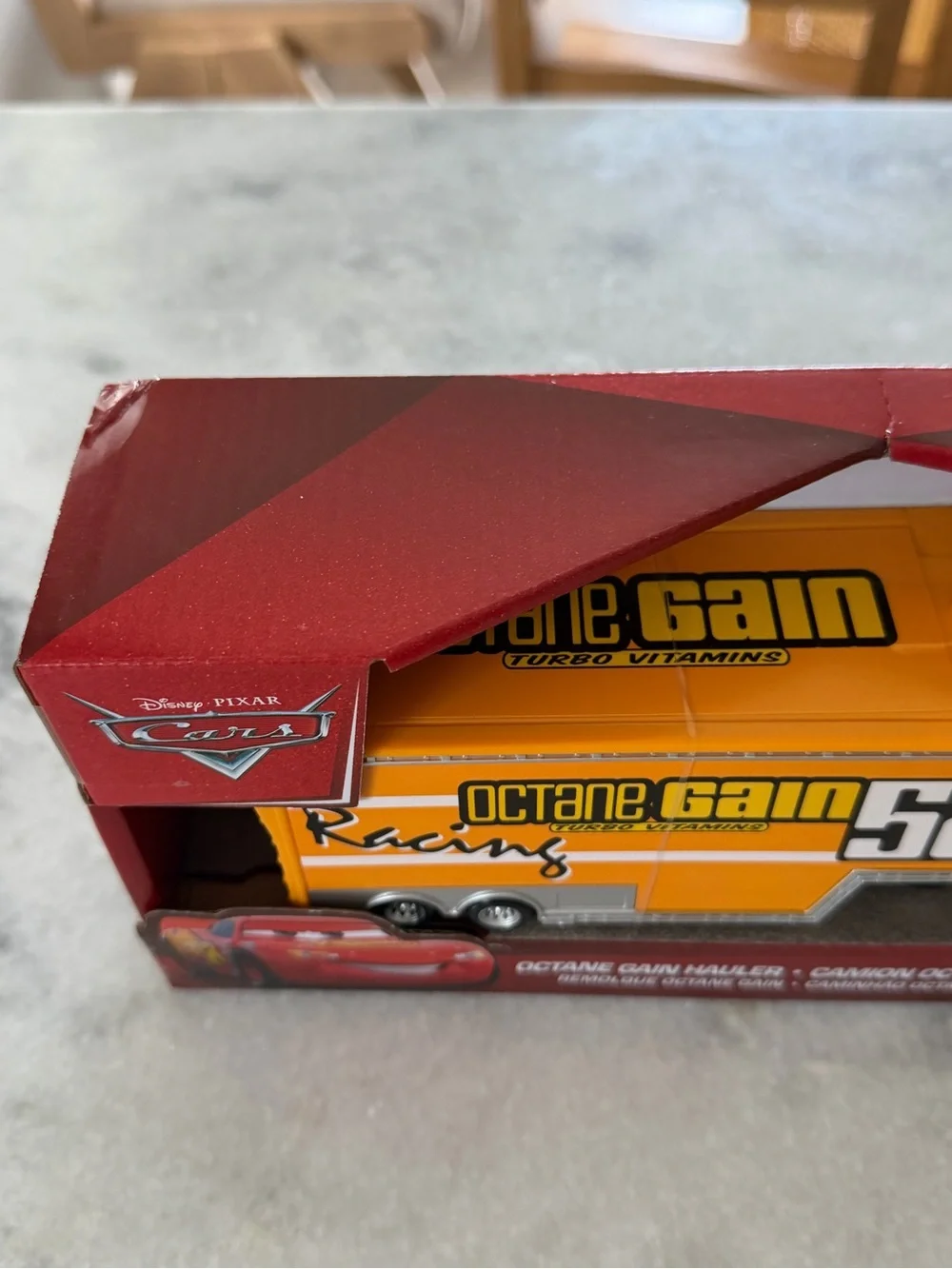 Disney Yellow Octane Gain 58 Racing Hauler Truck